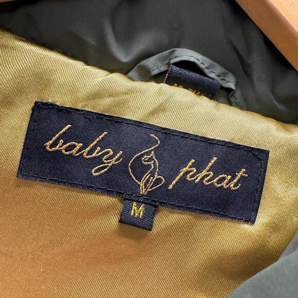 Vintage Baby Phat Jacket Puffer Vest Sequined Y2K Snap Up Womens Medium NOS NEW - Picture 2 of 15